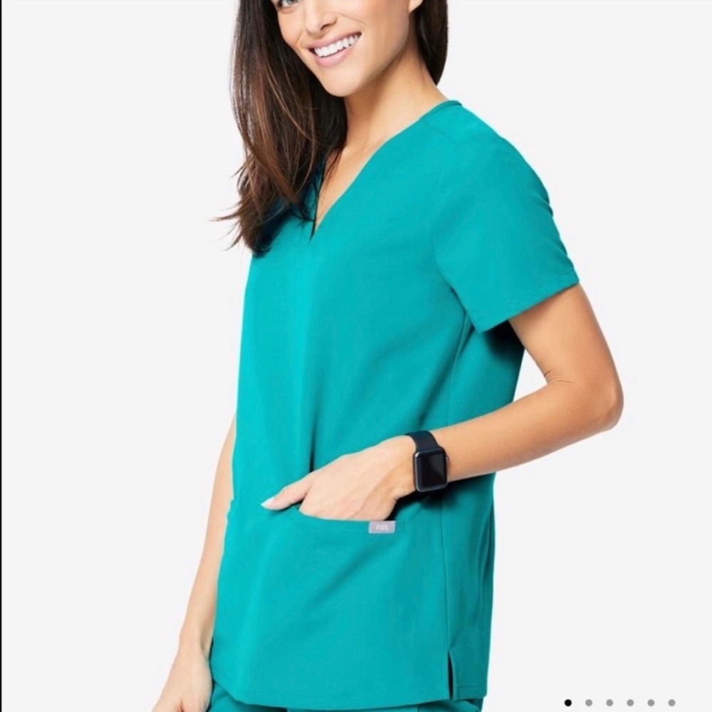 FIGS Casma teal scrub top